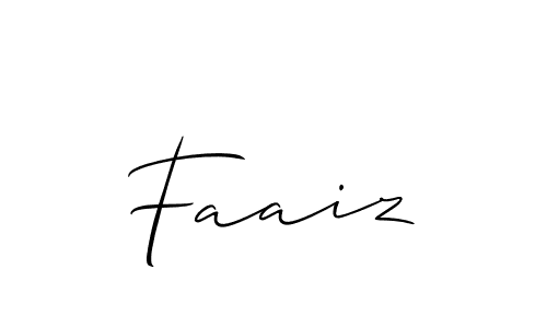 How to make Faaiz signature? Allison_Script is a professional autograph style. Create handwritten signature for Faaiz name. Faaiz signature style 2 images and pictures png