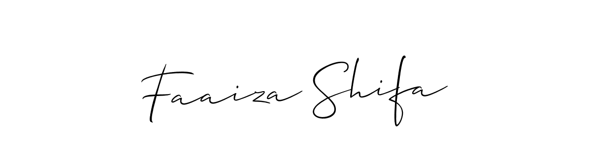 The best way (Allison_Script) to make a short signature is to pick only two or three words in your name. The name Faaiza Shifa include a total of six letters. For converting this name. Faaiza Shifa signature style 2 images and pictures png