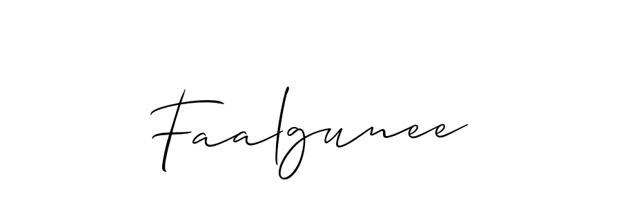 Create a beautiful signature design for name Faalgunee. With this signature (Allison_Script) fonts, you can make a handwritten signature for free. Faalgunee signature style 2 images and pictures png