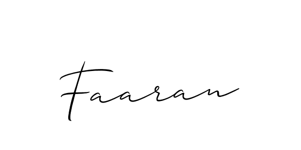 It looks lik you need a new signature style for name Faaran. Design unique handwritten (Allison_Script) signature with our free signature maker in just a few clicks. Faaran signature style 2 images and pictures png