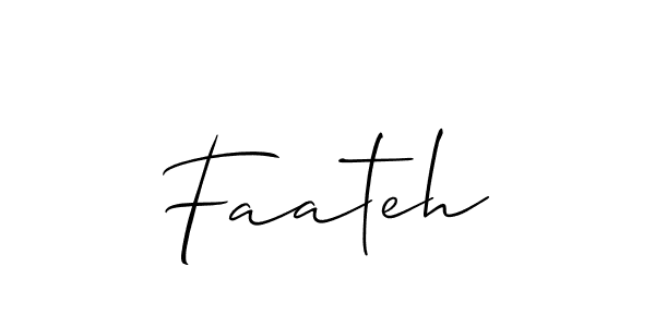 How to make Faateh signature? Allison_Script is a professional autograph style. Create handwritten signature for Faateh name. Faateh signature style 2 images and pictures png