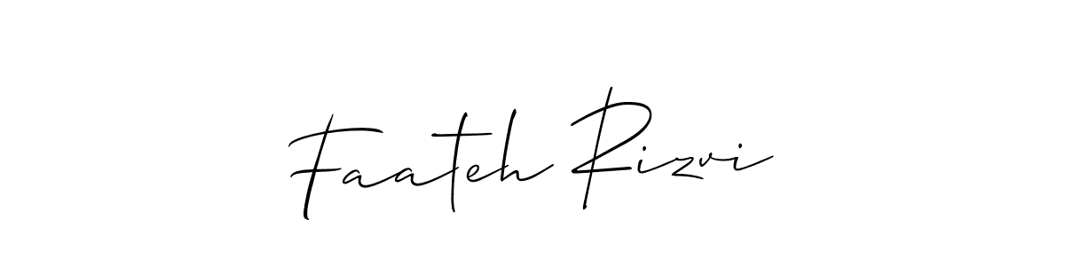 How to make Faateh Rizvi signature? Allison_Script is a professional autograph style. Create handwritten signature for Faateh Rizvi name. Faateh Rizvi signature style 2 images and pictures png