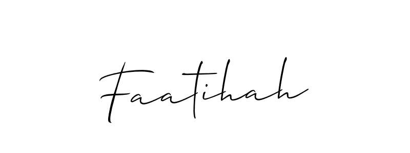 How to make Faatihah signature? Allison_Script is a professional autograph style. Create handwritten signature for Faatihah name. Faatihah signature style 2 images and pictures png