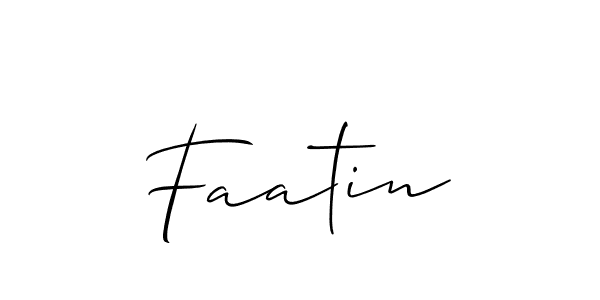 How to make Faatin signature? Allison_Script is a professional autograph style. Create handwritten signature for Faatin name. Faatin signature style 2 images and pictures png