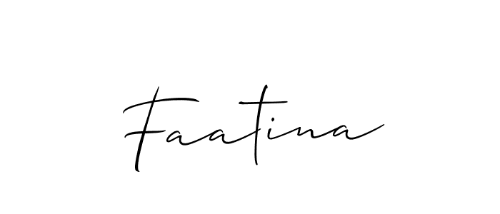 How to make Faatina name signature. Use Allison_Script style for creating short signs online. This is the latest handwritten sign. Faatina signature style 2 images and pictures png