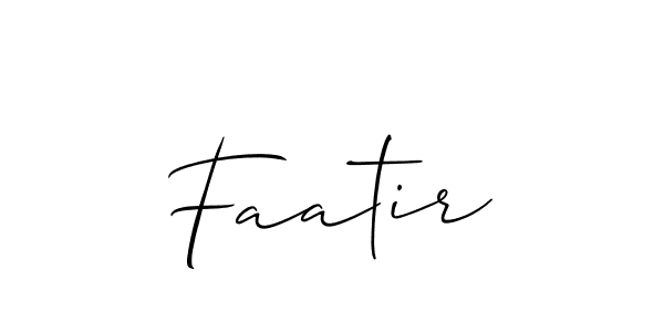 Faatir stylish signature style. Best Handwritten Sign (Allison_Script) for my name. Handwritten Signature Collection Ideas for my name Faatir. Faatir signature style 2 images and pictures png