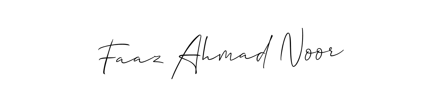 This is the best signature style for the Faaz Ahmad Noor name. Also you like these signature font (Allison_Script). Mix name signature. Faaz Ahmad Noor signature style 2 images and pictures png