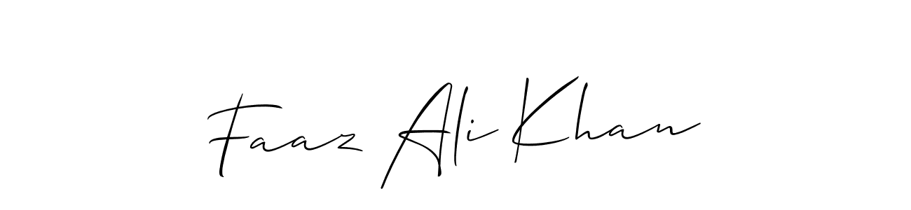 Use a signature maker to create a handwritten signature online. With this signature software, you can design (Allison_Script) your own signature for name Faaz Ali Khan. Faaz Ali Khan signature style 2 images and pictures png