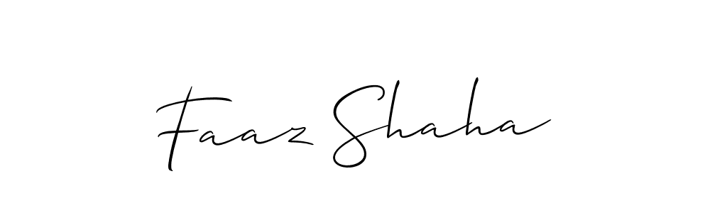 How to make Faaz Shaha name signature. Use Allison_Script style for creating short signs online. This is the latest handwritten sign. Faaz Shaha signature style 2 images and pictures png