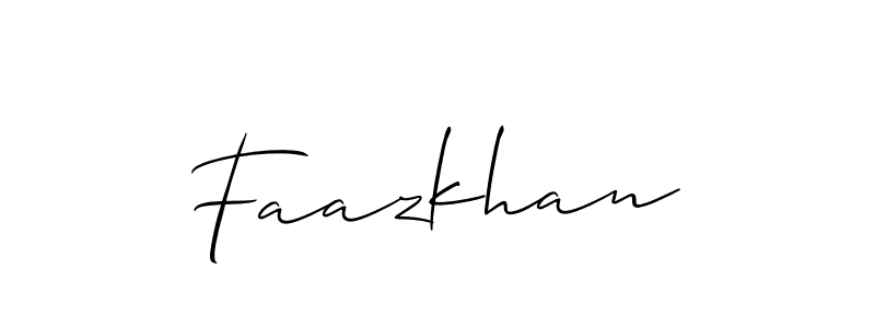 How to make Faazkhan signature? Allison_Script is a professional autograph style. Create handwritten signature for Faazkhan name. Faazkhan signature style 2 images and pictures png