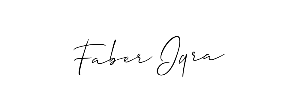 How to Draw Faber Iqra signature style? Allison_Script is a latest design signature styles for name Faber Iqra. Faber Iqra signature style 2 images and pictures png