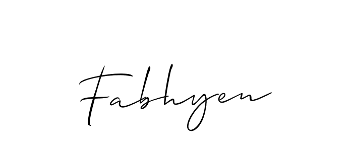 Make a beautiful signature design for name Fabhyen. Use this online signature maker to create a handwritten signature for free. Fabhyen signature style 2 images and pictures png