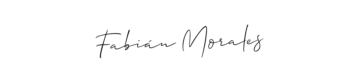 Also You can easily find your signature by using the search form. We will create Fabián Morales name handwritten signature images for you free of cost using Allison_Script sign style. Fabián Morales signature style 2 images and pictures png