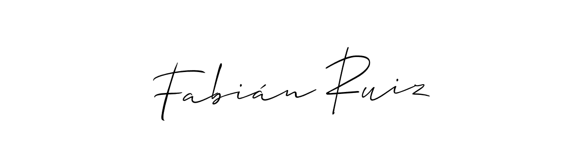 Create a beautiful signature design for name Fabián Ruiz. With this signature (Allison_Script) fonts, you can make a handwritten signature for free. Fabián Ruiz signature style 2 images and pictures png