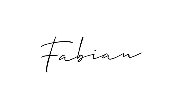 You should practise on your own different ways (Allison_Script) to write your name (Fabian) in signature. don't let someone else do it for you. Fabian signature style 2 images and pictures png