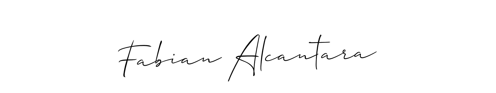 Allison_Script is a professional signature style that is perfect for those who want to add a touch of class to their signature. It is also a great choice for those who want to make their signature more unique. Get Fabian Alcantara name to fancy signature for free. Fabian Alcantara signature style 2 images and pictures png