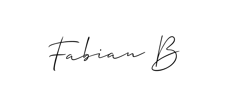 Also we have Fabian B name is the best signature style. Create professional handwritten signature collection using Allison_Script autograph style. Fabian B signature style 2 images and pictures png