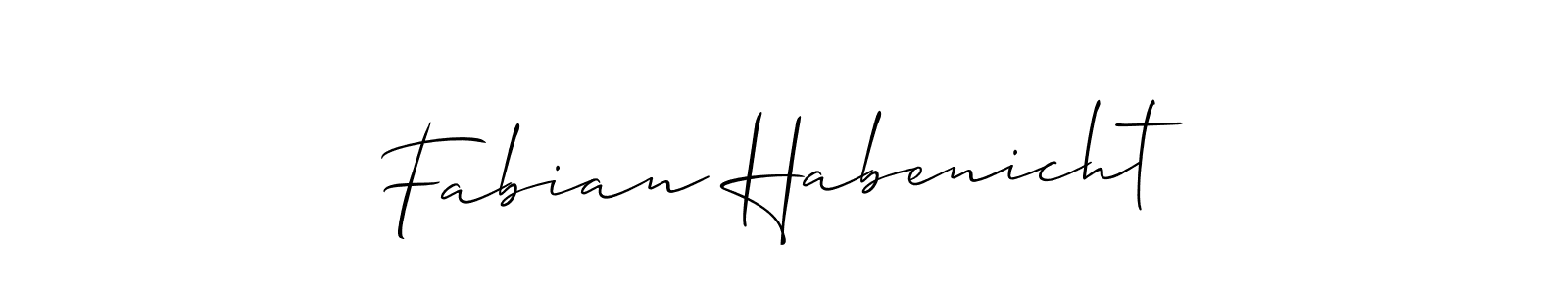 How to make Fabian Habenicht name signature. Use Allison_Script style for creating short signs online. This is the latest handwritten sign. Fabian Habenicht signature style 2 images and pictures png