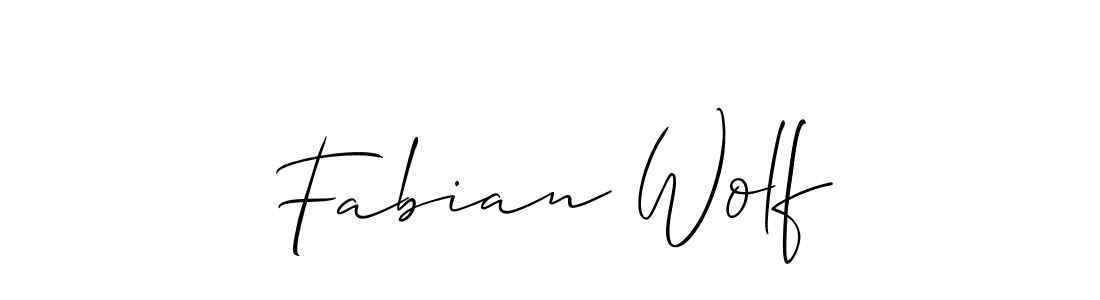 Design your own signature with our free online signature maker. With this signature software, you can create a handwritten (Allison_Script) signature for name Fabian Wolf. Fabian Wolf signature style 2 images and pictures png