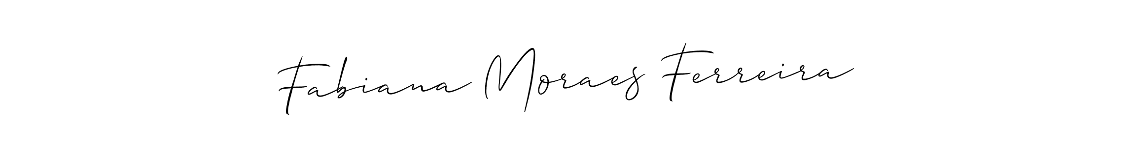 It looks lik you need a new signature style for name Fabiana Moraes Ferreira. Design unique handwritten (Allison_Script) signature with our free signature maker in just a few clicks. Fabiana Moraes Ferreira signature style 2 images and pictures png