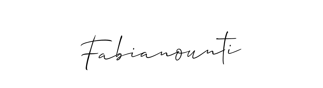 How to make Fabianounti signature? Allison_Script is a professional autograph style. Create handwritten signature for Fabianounti name. Fabianounti signature style 2 images and pictures png