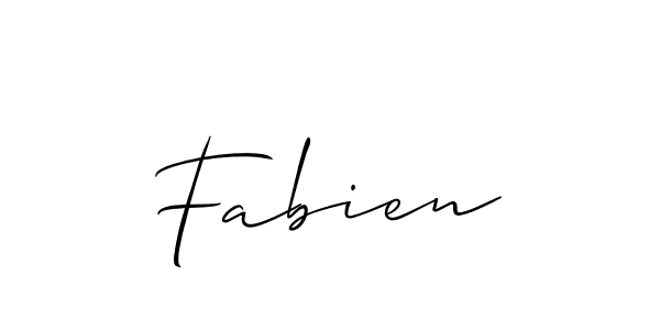 How to make Fabien signature? Allison_Script is a professional autograph style. Create handwritten signature for Fabien name. Fabien signature style 2 images and pictures png