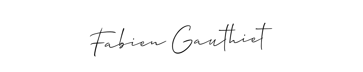 How to make Fabien Gauthiet signature? Allison_Script is a professional autograph style. Create handwritten signature for Fabien Gauthiet name. Fabien Gauthiet signature style 2 images and pictures png