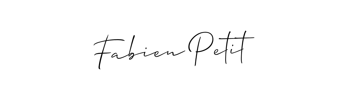 It looks lik you need a new signature style for name Fabien Petit. Design unique handwritten (Allison_Script) signature with our free signature maker in just a few clicks. Fabien Petit signature style 2 images and pictures png