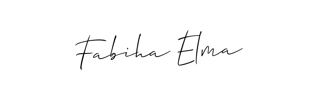 Also we have Fabiha Elma name is the best signature style. Create professional handwritten signature collection using Allison_Script autograph style. Fabiha Elma signature style 2 images and pictures png