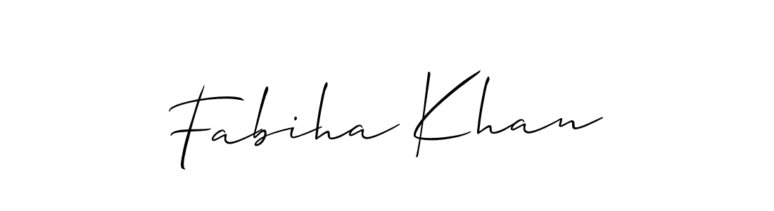 You should practise on your own different ways (Allison_Script) to write your name (Fabiha Khan) in signature. don't let someone else do it for you. Fabiha Khan signature style 2 images and pictures png