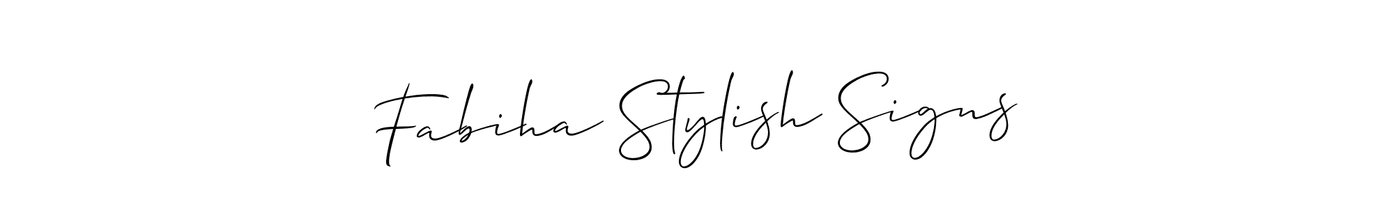 Make a beautiful signature design for name Fabiha Stylish Signs. With this signature (Allison_Script) style, you can create a handwritten signature for free. Fabiha Stylish Signs signature style 2 images and pictures png