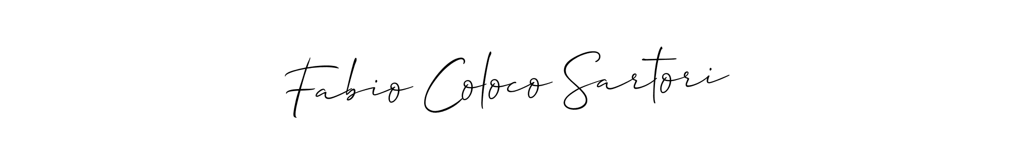 Make a beautiful signature design for name Fabio Coloco Sartori. With this signature (Allison_Script) style, you can create a handwritten signature for free. Fabio Coloco Sartori signature style 2 images and pictures png