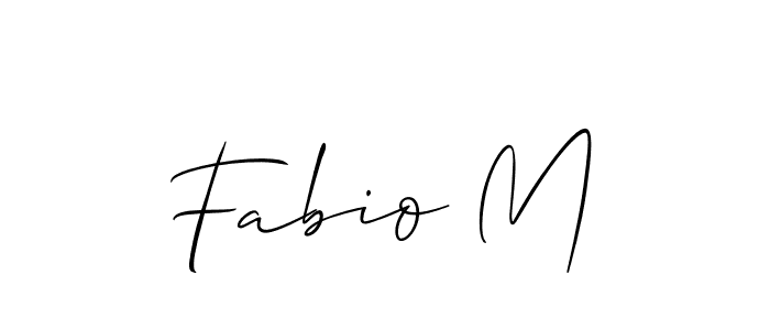 You should practise on your own different ways (Allison_Script) to write your name (Fabio M) in signature. don't let someone else do it for you. Fabio M signature style 2 images and pictures png