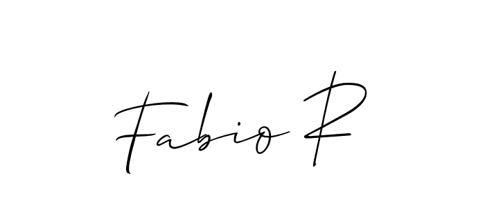 Design your own signature with our free online signature maker. With this signature software, you can create a handwritten (Allison_Script) signature for name Fabio R. Fabio R signature style 2 images and pictures png