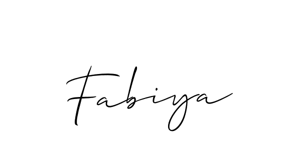 Similarly Allison_Script is the best handwritten signature design. Signature creator online .You can use it as an online autograph creator for name Fabiya. Fabiya signature style 2 images and pictures png