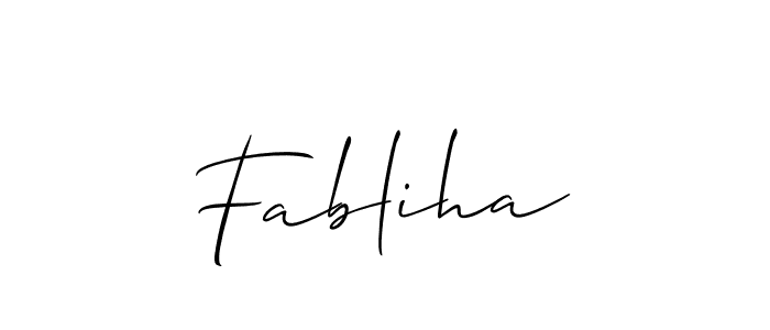 Make a beautiful signature design for name Fabliha. Use this online signature maker to create a handwritten signature for free. Fabliha signature style 2 images and pictures png