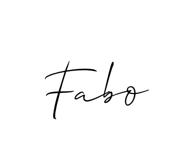 Use a signature maker to create a handwritten signature online. With this signature software, you can design (Allison_Script) your own signature for name Fabo. Fabo signature style 2 images and pictures png