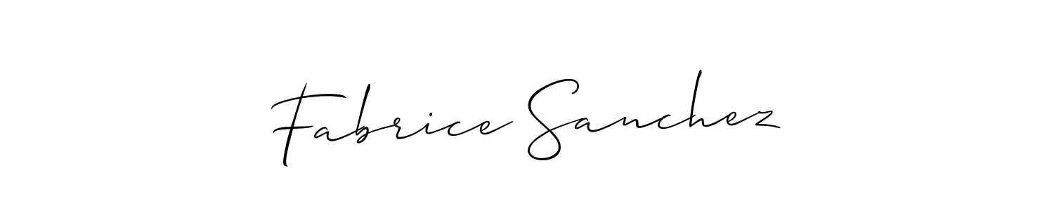 How to make Fabrice Sanchez name signature. Use Allison_Script style for creating short signs online. This is the latest handwritten sign. Fabrice Sanchez signature style 2 images and pictures png