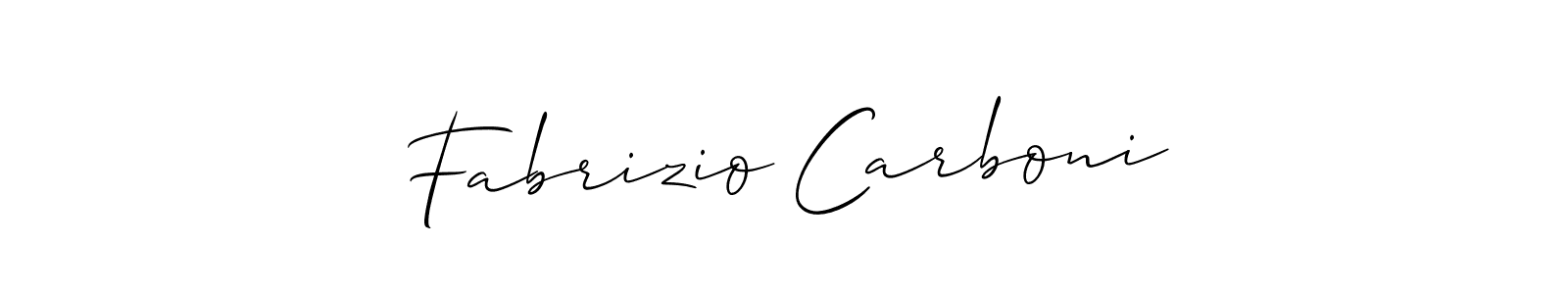 Create a beautiful signature design for name Fabrizio Carboni. With this signature (Allison_Script) fonts, you can make a handwritten signature for free. Fabrizio Carboni signature style 2 images and pictures png