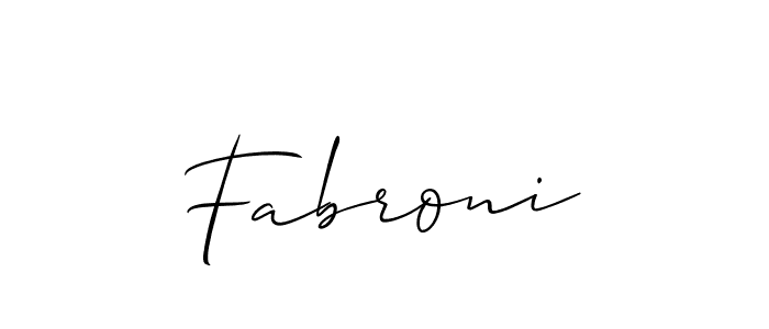 Also we have Fabroni name is the best signature style. Create professional handwritten signature collection using Allison_Script autograph style. Fabroni signature style 2 images and pictures png