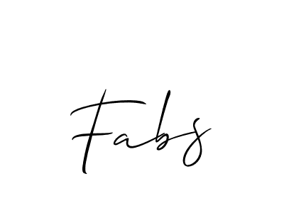 Create a beautiful signature design for name Fabs. With this signature (Allison_Script) fonts, you can make a handwritten signature for free. Fabs signature style 2 images and pictures png