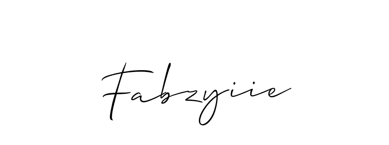 How to Draw Fabzyiie signature style? Allison_Script is a latest design signature styles for name Fabzyiie. Fabzyiie signature style 2 images and pictures png