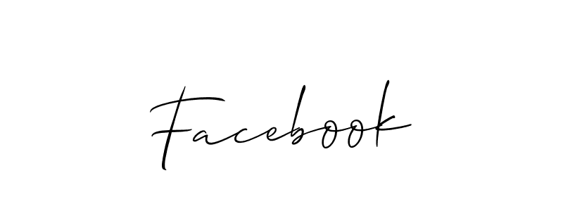 Make a beautiful signature design for name Facebook. With this signature (Allison_Script) style, you can create a handwritten signature for free. Facebook signature style 2 images and pictures png