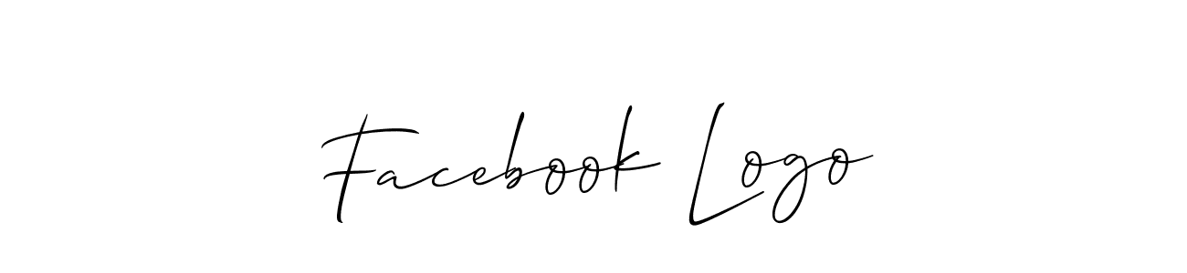 Make a beautiful signature design for name Facebook Logo. With this signature (Allison_Script) style, you can create a handwritten signature for free. Facebook Logo signature style 2 images and pictures png