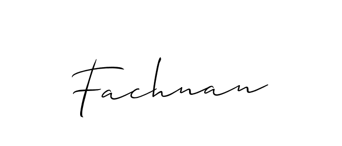 Use a signature maker to create a handwritten signature online. With this signature software, you can design (Allison_Script) your own signature for name Fachnan. Fachnan signature style 2 images and pictures png