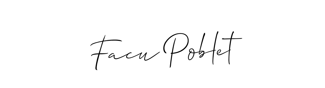 Once you've used our free online signature maker to create your best signature Allison_Script style, it's time to enjoy all of the benefits that Facu Poblet name signing documents. Facu Poblet signature style 2 images and pictures png