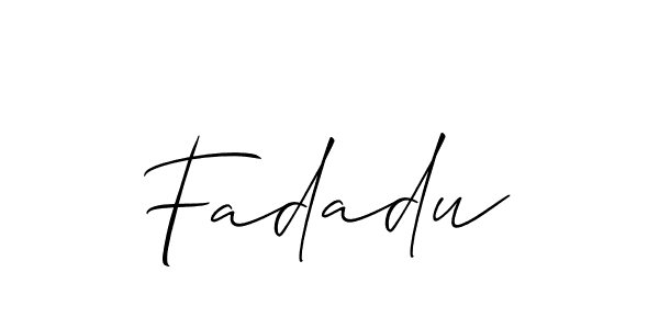 Also we have Fadadu name is the best signature style. Create professional handwritten signature collection using Allison_Script autograph style. Fadadu signature style 2 images and pictures png