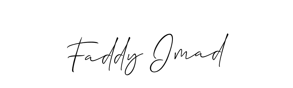 How to make Faddy Imad name signature. Use Allison_Script style for creating short signs online. This is the latest handwritten sign. Faddy Imad signature style 2 images and pictures png