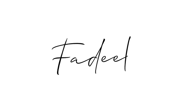 Design your own signature with our free online signature maker. With this signature software, you can create a handwritten (Allison_Script) signature for name Fadeel. Fadeel signature style 2 images and pictures png