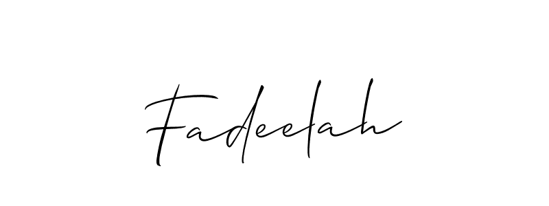 How to Draw Fadeelah signature style? Allison_Script is a latest design signature styles for name Fadeelah. Fadeelah signature style 2 images and pictures png